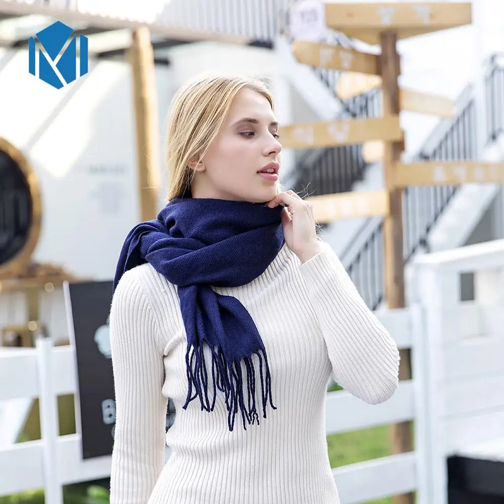 Miya Mona Fashion 2020 зимний кашемировый женский шарф Дамский мягкий однотонный теплый