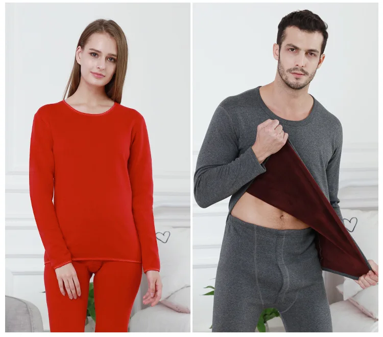 Новый стиль комплект теплого термобелья из плотного бархата подштанники для