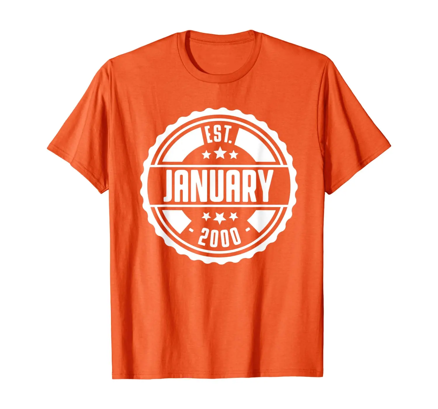 

EST January 2000 Happy Birthday Gift Vintage Retro T-Shirt