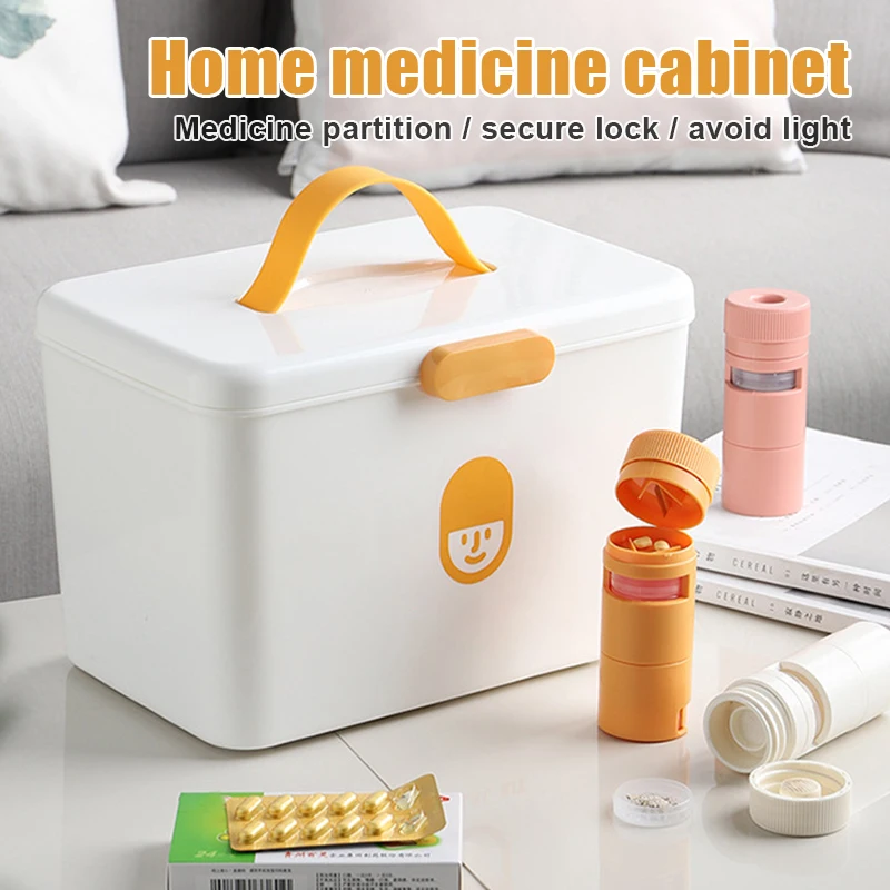 

Plastic First Aid Medical Box Large Storage Box for Medicine Organizer Medicine Chest Emergency Container Home PAK55