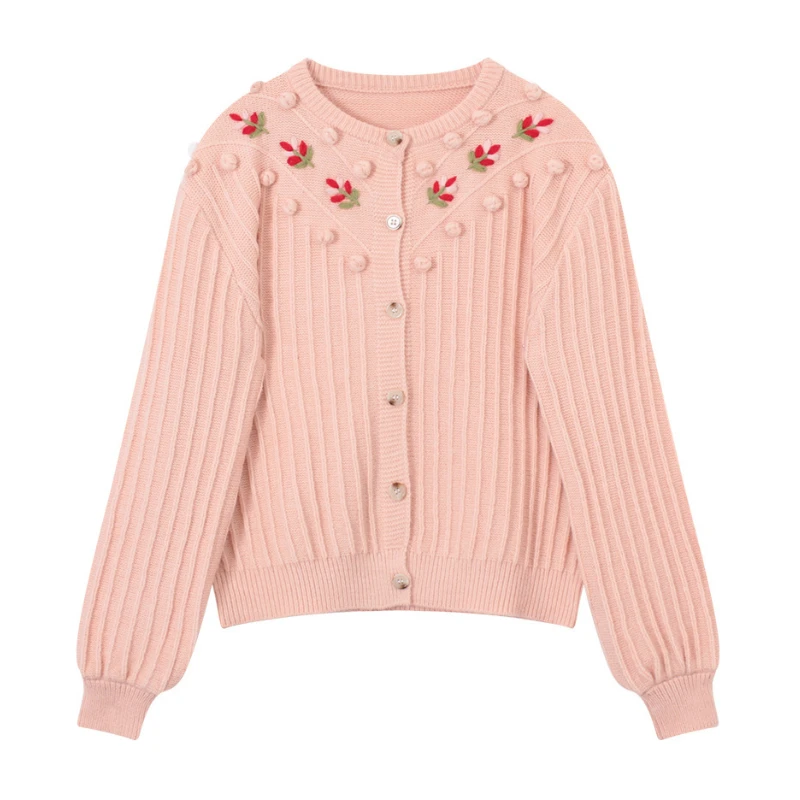 

Cardigan women's vintage floral embroidery Knitted sweater New Japanese Mori Girl Outerwear 2020 winter sweet style Elegant top