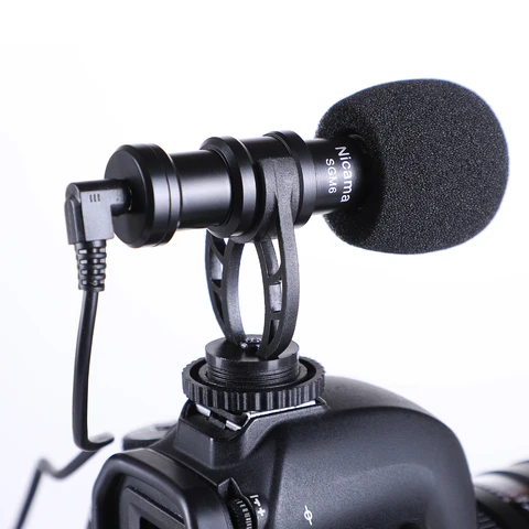 Микрофон Nicama SGM6 Mini конденсаторный для интервью, микрофон для iPhone, iPad, Android, смартфонов, записи YouTube, подкастов, DSLR камер