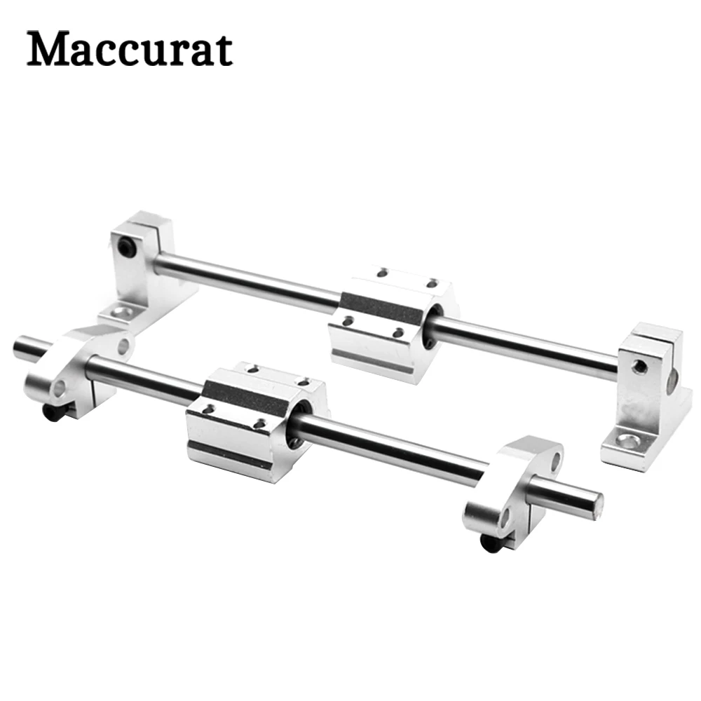 

Vertical Horizontal 200 300mm Optical Shaft Linear Guideway SC8UU Linear Ball Bearing Linear Rail Shaft Support SK8 for CNC 3D