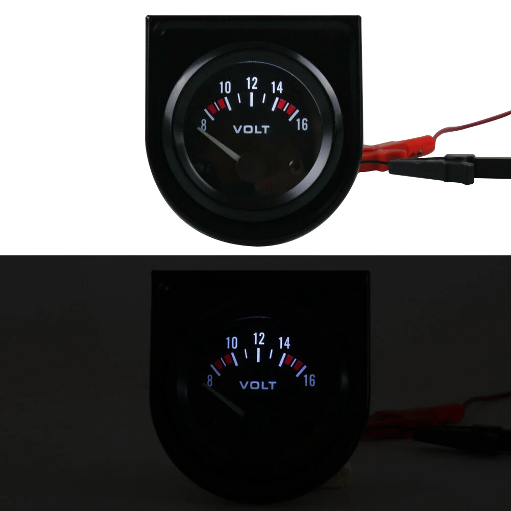 

2" 52mm Mechanical White LED Car Auto Volt Voltmeter Voltage Gauge Meter Universal Led Light Pressure Turbo Boost Gauge Meter
