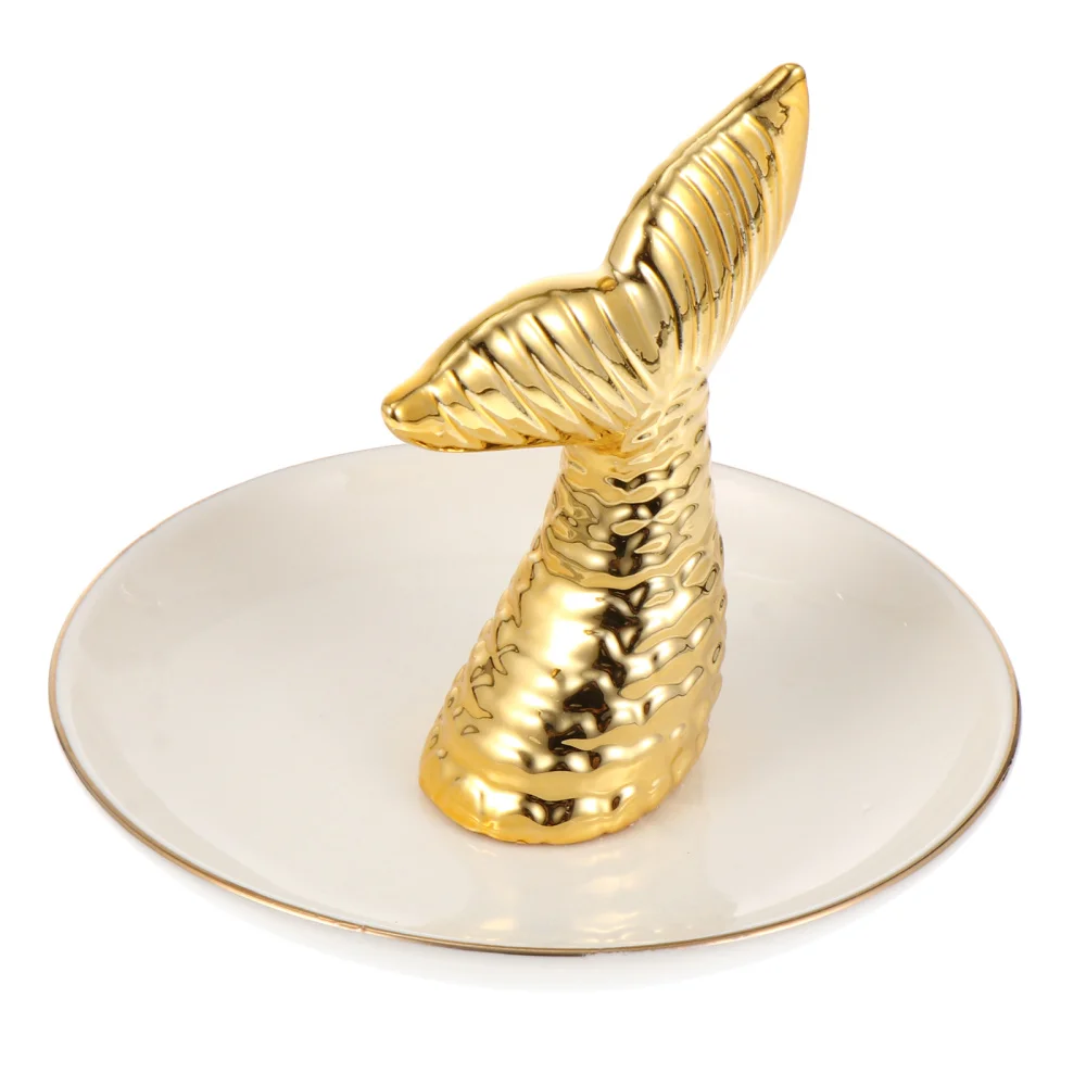

1 Pc Chic Ring Display Tray Jewelry Storage Box Beautiful Desktop Adornment