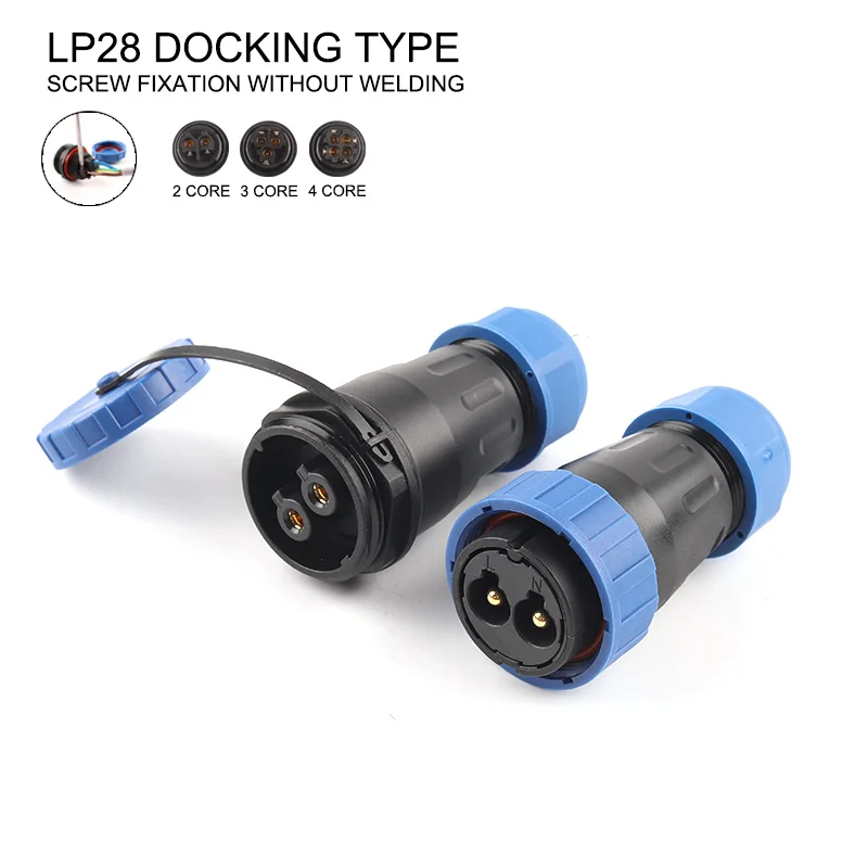 

LP/SP28 IP68 Docking waterproof connector plug socket Electric Aviation wire connector Male Female No welding Screw Terminal Set