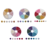 650pcsbox 4mm pearlized round beads glass pearl bead sets for jewelry making diy necklace bracelet hole 1mm mixed color