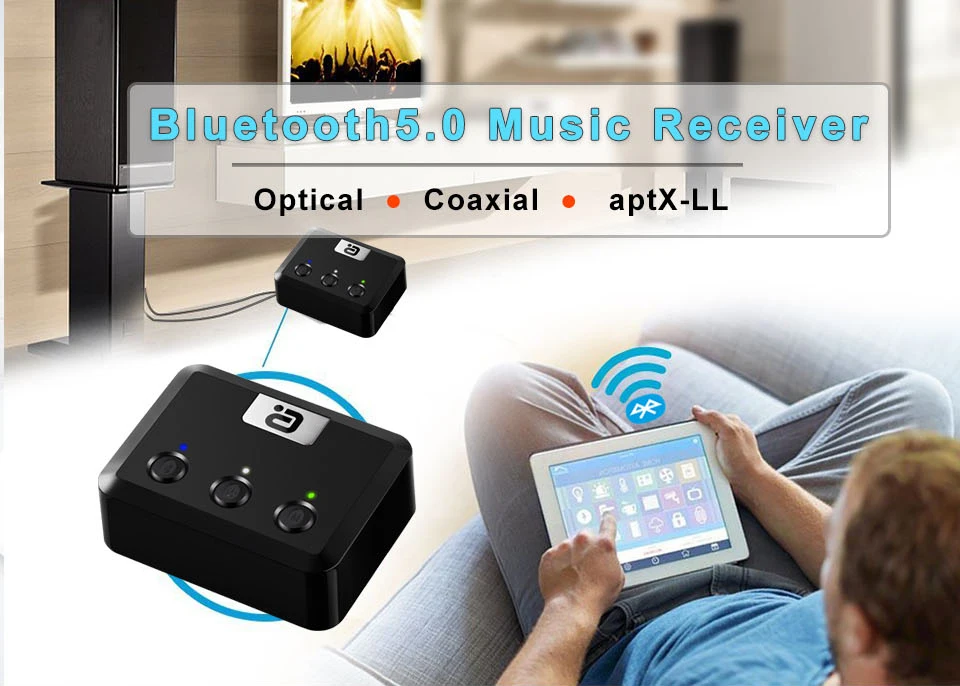 MR235B оптический коаксиальный Bluetooth 5,0 приемник aptX ll 3,5 мм разъем Aux беспроводной аудио адаптер aptX низкая задержка