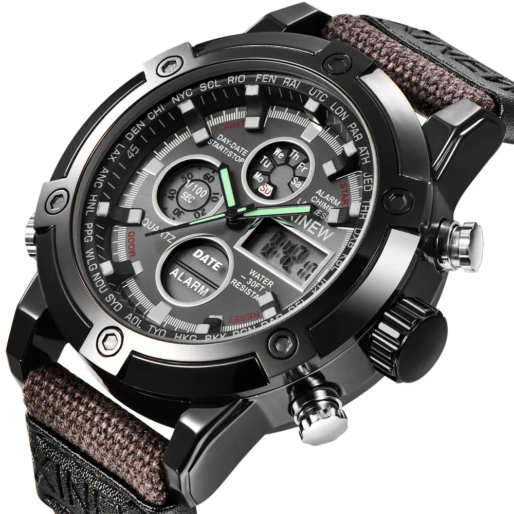 

Montre Homme Men Nylon Band Watch High Quality Quartz Movement Men Sports Casual Watch Digital Watch Smart Watch