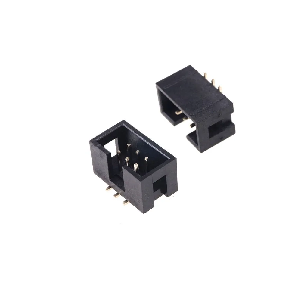 100 шт. SMT 2 54 мм 2x3 контакта 6 P Корпусная коробка Заголовок IDC разъем прямой штекер