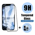 2 в 1 закаленное стекло для iPhone 13 12 11 Pro Max Mini Camera Lens Glass для iPhone SE 2020 X XS Max XR 7 8 6 6S Plus стекло