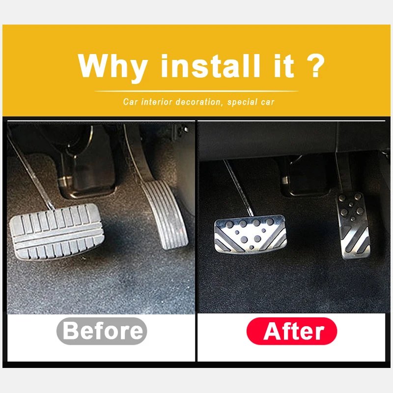 Алюминиевый автомобильный ускоритель газа педаль тормоза сцепления покрытия