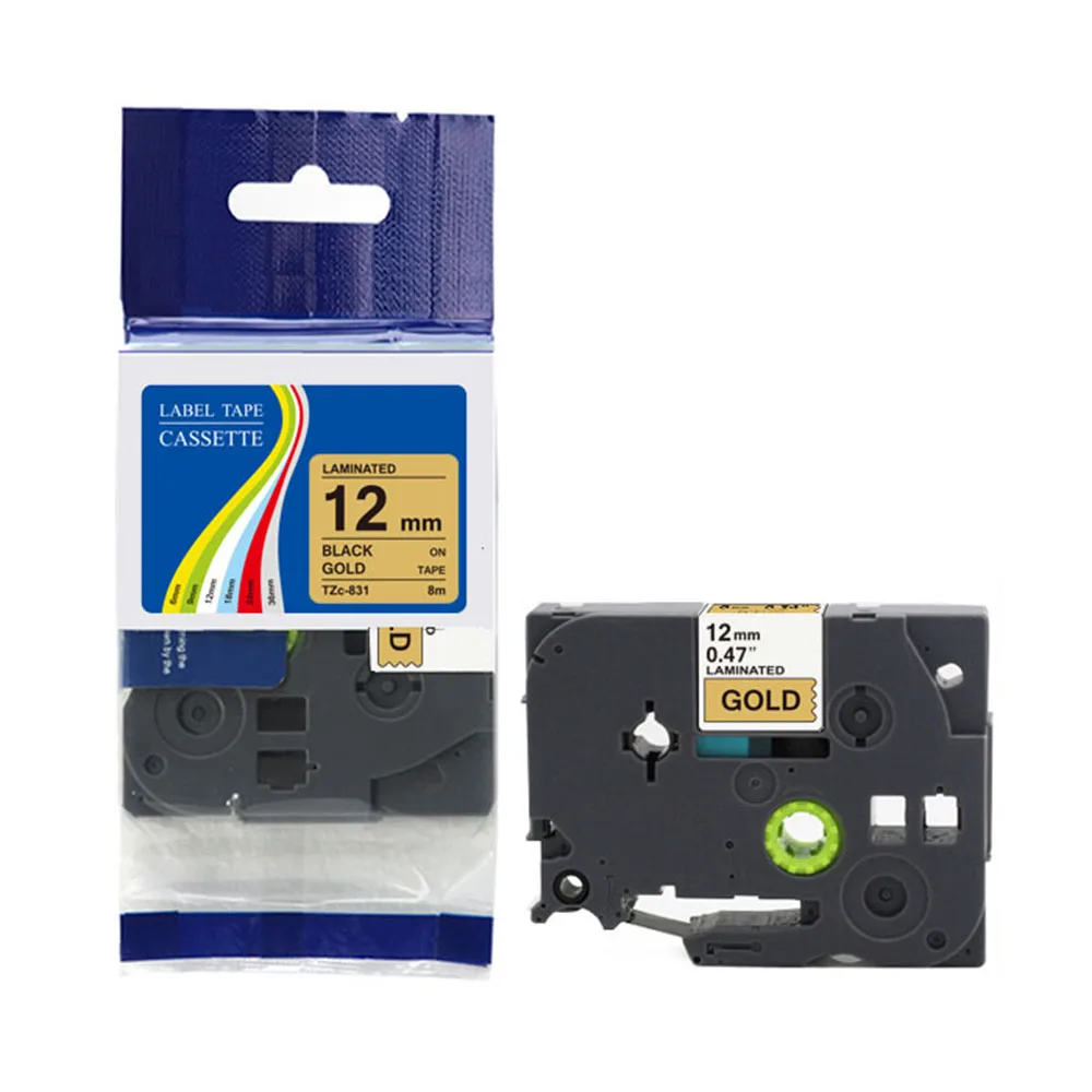 JIANYINGCHEN 2PCS compatible color tze label tape Brothers p-touch printers Tze231 Tze-231 12mm for printer promotion | Компьютеры и
