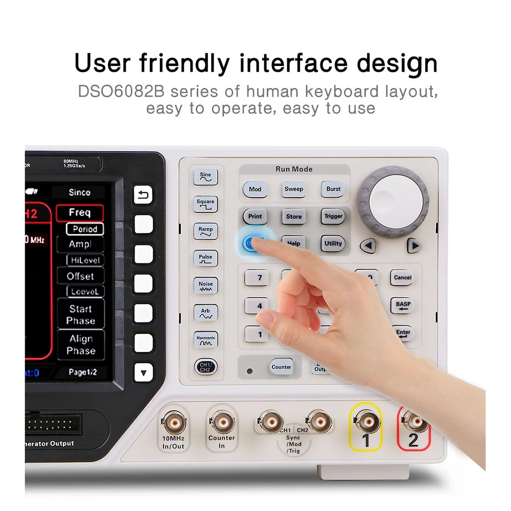 Hantek HDG6082B Auto Arbitrary 64M Waveform Generator Frequency 80MHz 2 Channels Cycle Peak RMS Bandwidth | Инструменты