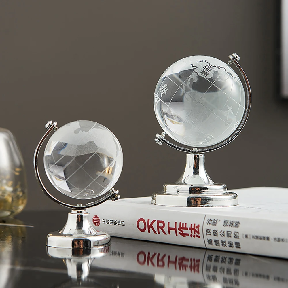 

Crystal Globe Modern World Map Home Decoration Earth Model Study Office Desktop Accessories Living Room Decoration Luxury Gifts