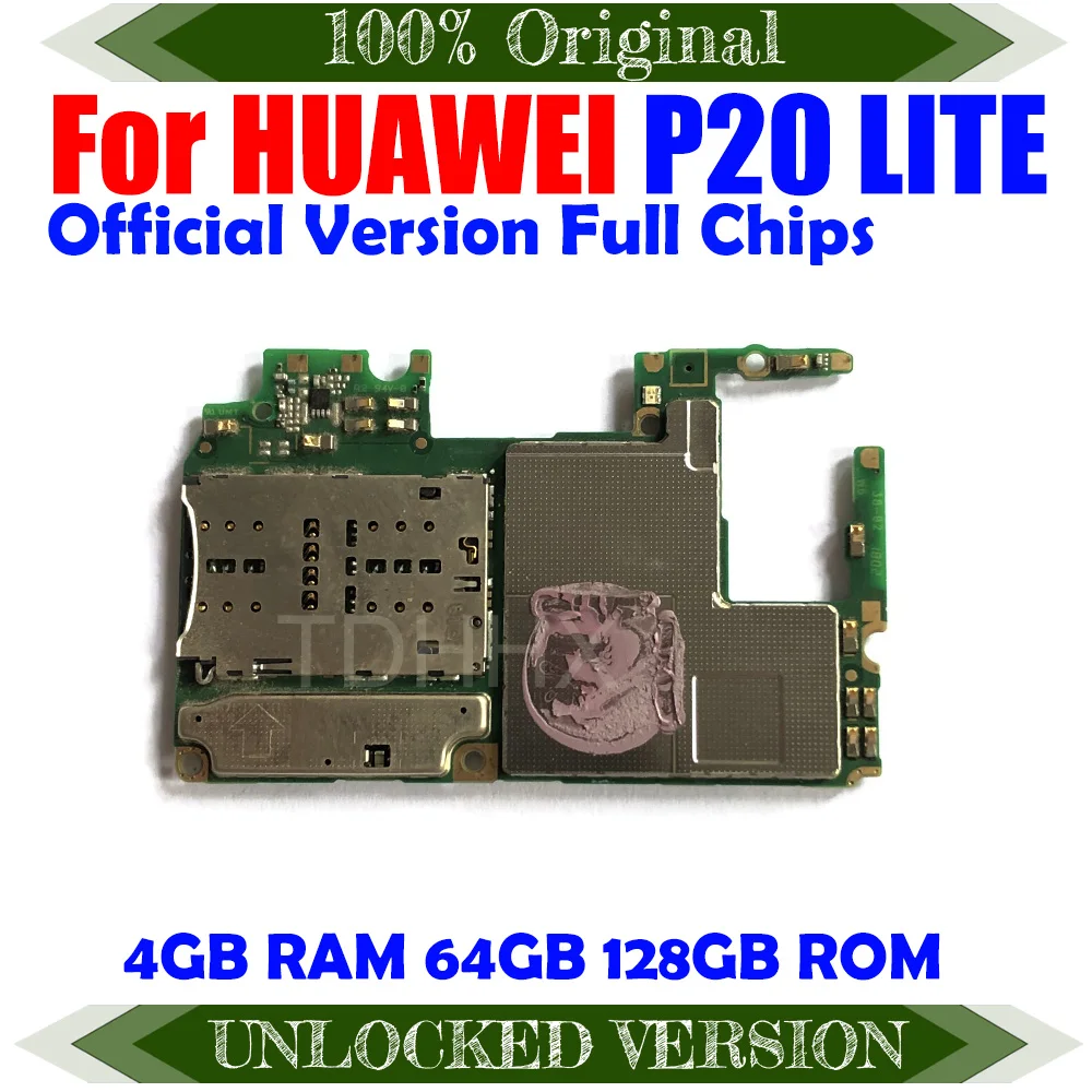 100% разблокированная Логическая плата для Huawei P20 LITE материнская с полными ЧИПАМИ