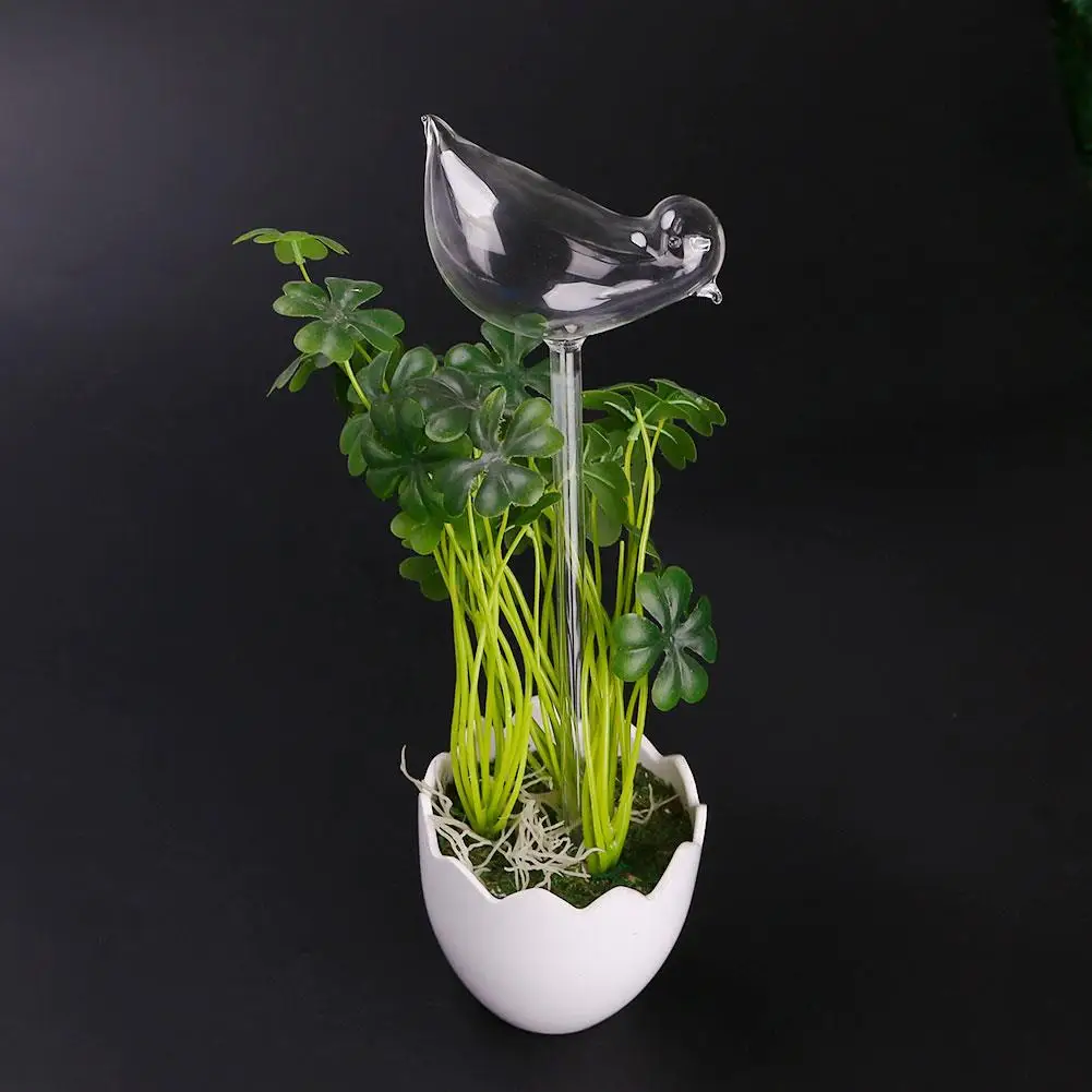 

Automatic Glass Clear Bird Shape Plant Watering Device Sprinkler Garden Flower,