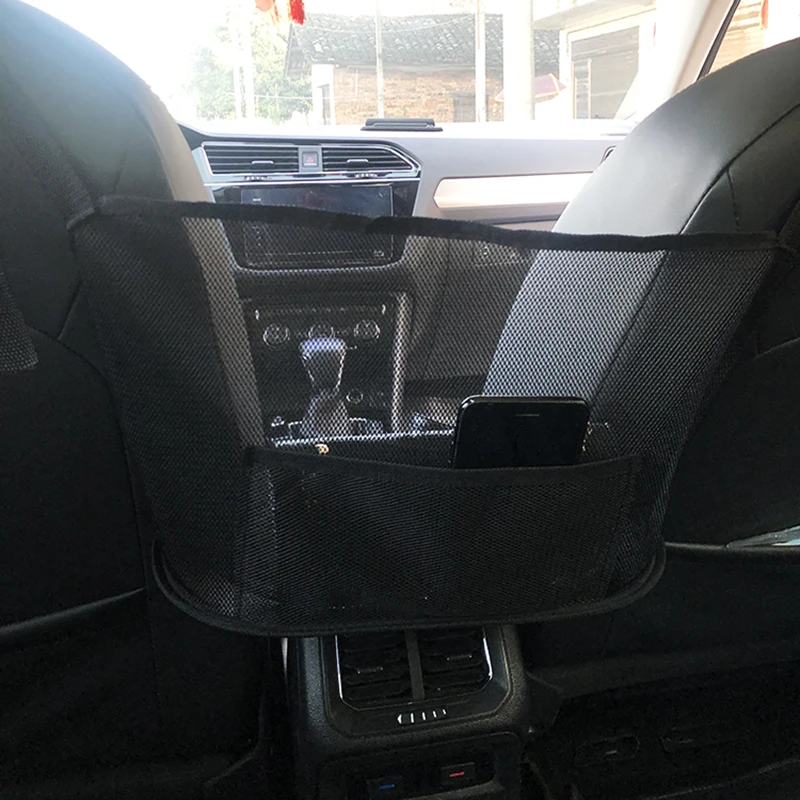 

New Car Net Pocket Handbag Holder Organizer Seat Side Storage Mesh Bag For Lada Priora Kalina Granta Vesta Niva Largus VAZ X-Ray
