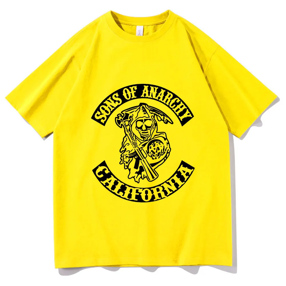 

2021 New SOA Sons of Anarchy The Child Fashion SAMCRO Pattern Print T-Shirt Men Comfortable Tee Shirts Men Women Hip Hop Tshirt