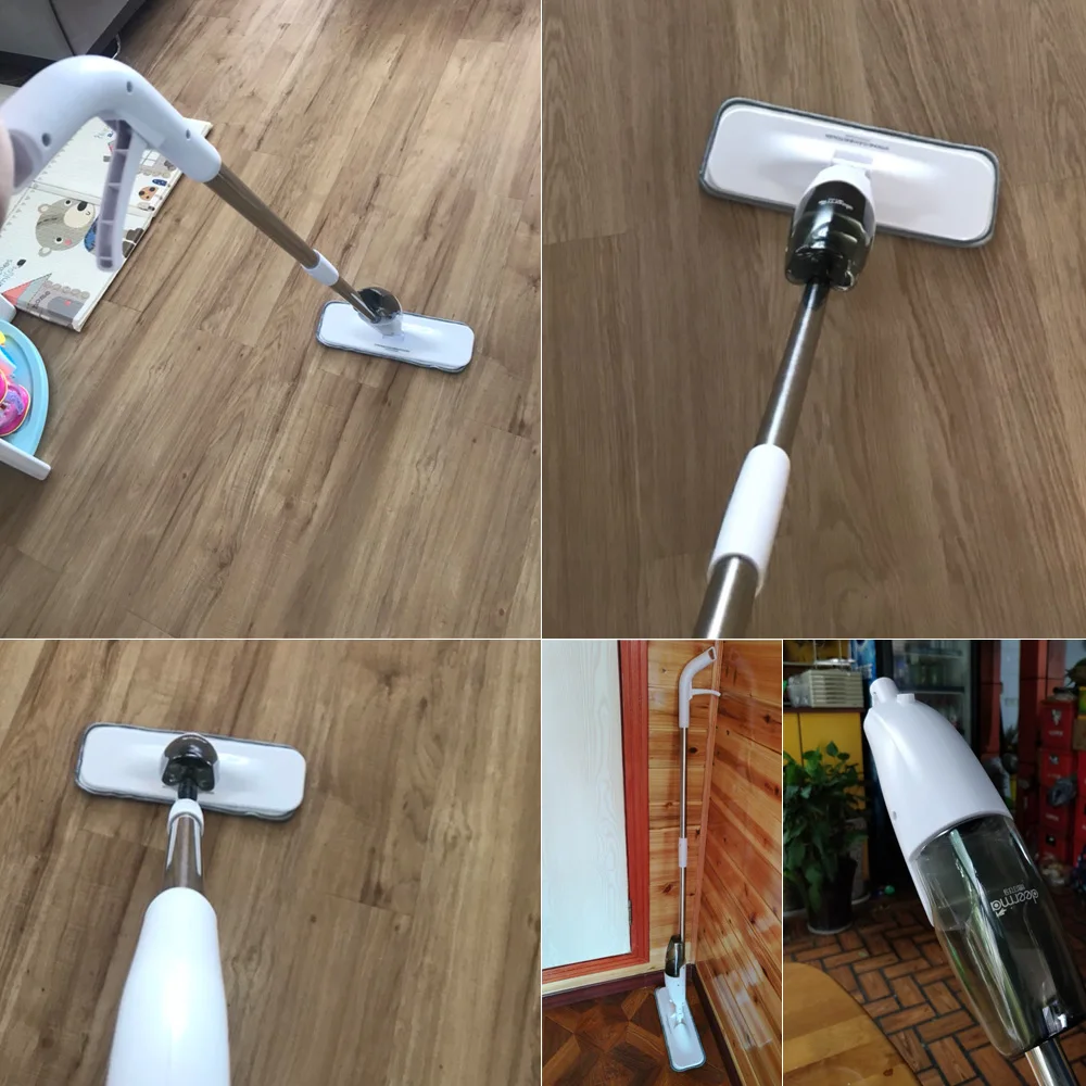 Xiaomi Mijia Deerma распылитель воды уборочная машина для пола из углеродного волокна пылевые швабры 360 Вращающийся стержень 350 мл резервуар для восковой швабры