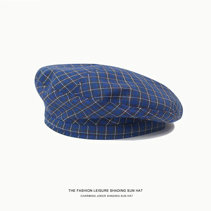 

2021 Women Hat Beret lattice Embroidery Four Seasons Japanese British Fashion Retro Painter Cap Wild Octagonal Hat Casual Hat