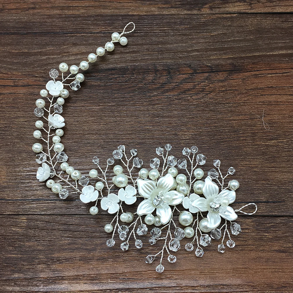 Модная повязка на голову для невесты аксессуары волос тиары ручной работы цветок