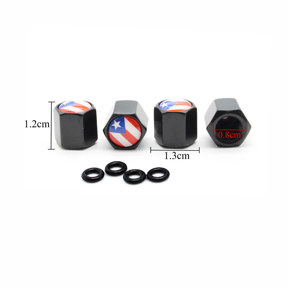 4 шт./компл. Стайлинг автомобиля цинковый сплав Противоугонный флаг Пуэрто Рико