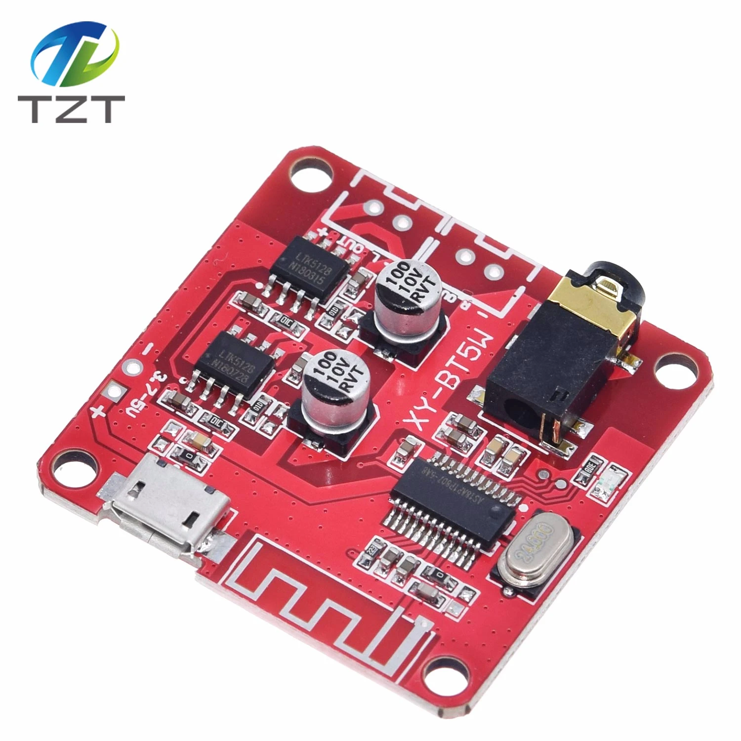 TZT XY-BT5W DC 3.7~5V Bluetooth 4.2 Audio Receiver 5w+5w Stereo Power Amplifier Board | Электронные компоненты и