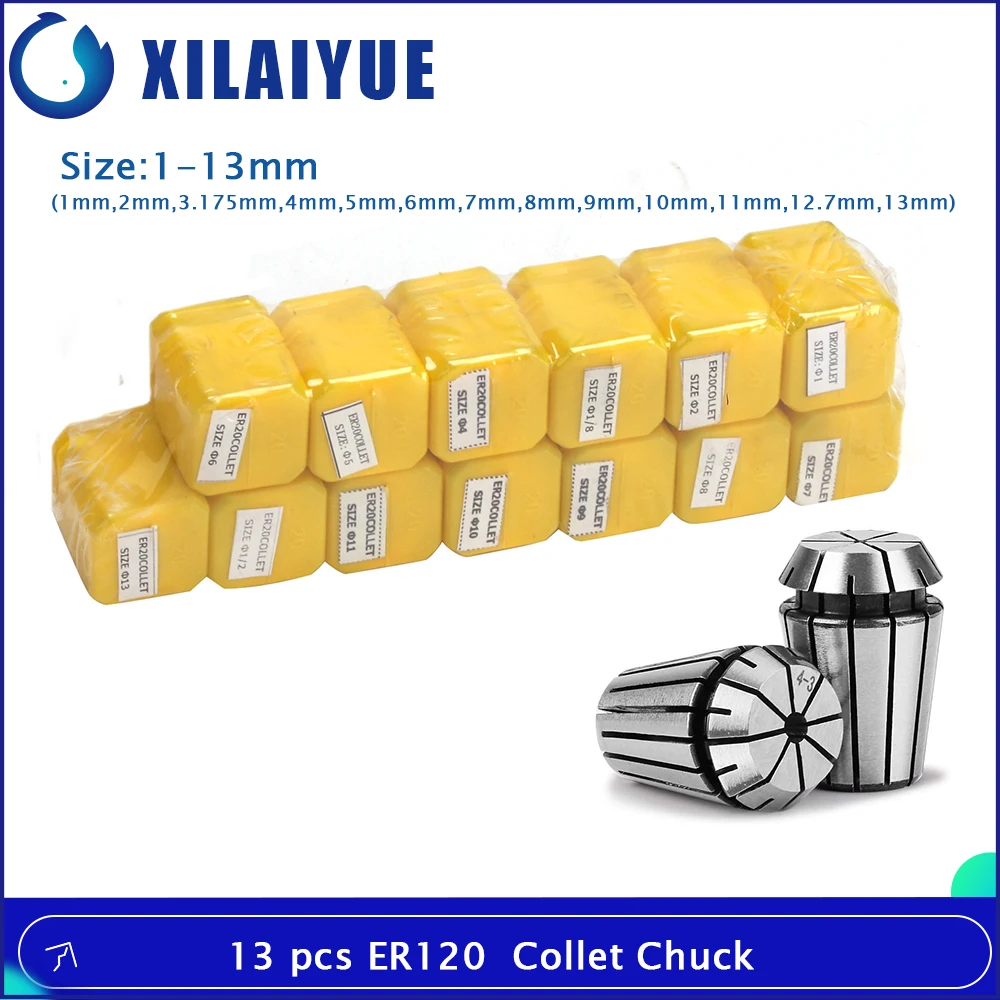 Набор цанг ER20 для фрезерного токарного станка с ЧПУ и шпиндельного двигателя 13