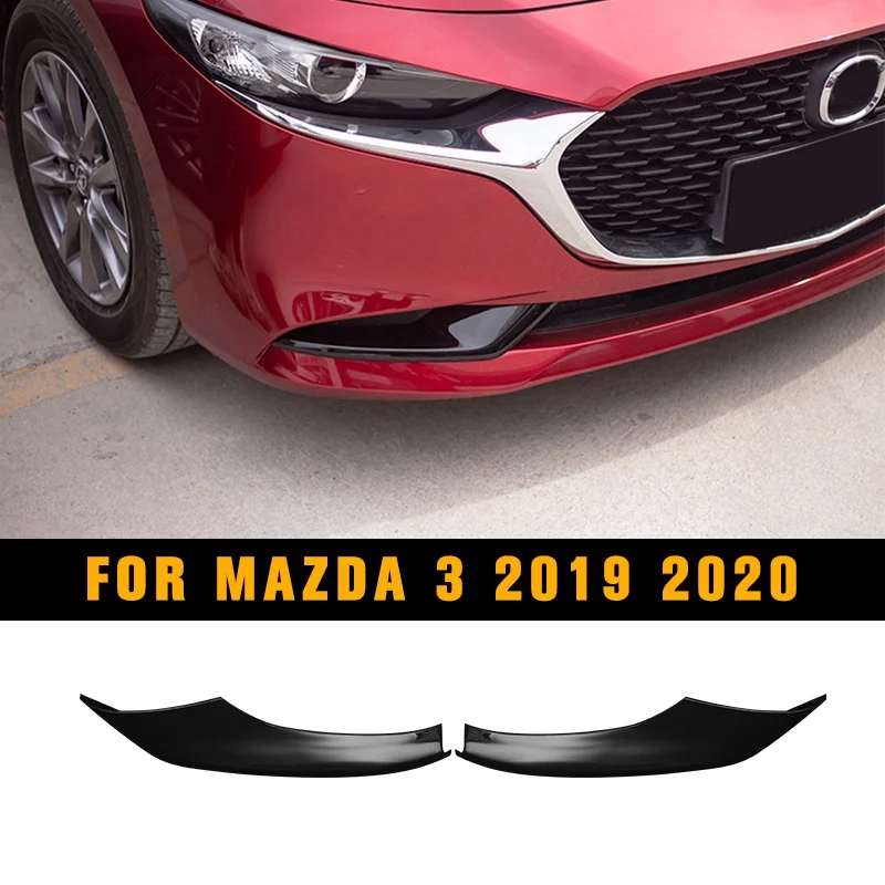 pcmos 2Pcs Front Fog Light Frame Cover Trim For 2019 2020 Mazda 3 Sedan Hatchback Exterior Parts Chromium Styling Stickers New | Автомобили