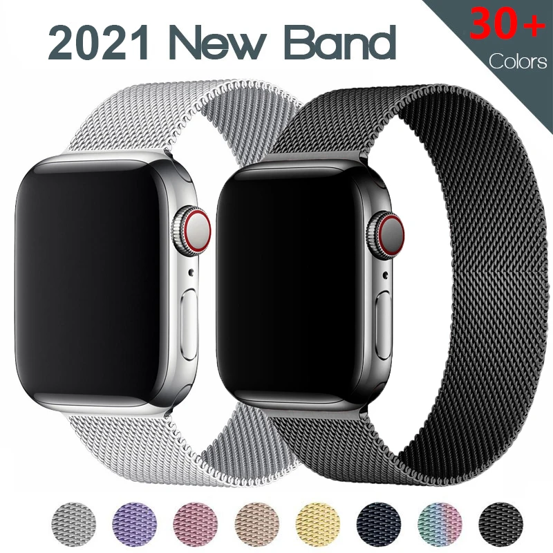 

Magnetic Loop strap For Apple watch band 44mm 40mm iWatch 42mm 38mm stainless steel Metal bracelet Apple watch series 3 4 5 6 se