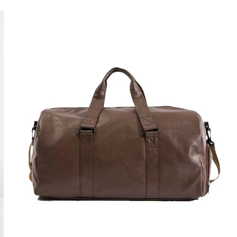 

Men Travel Bag Large Duffle Independent Shoes Storage Big Fitness PU Leather Women Handbag Bags Luggage Shoulder Bag