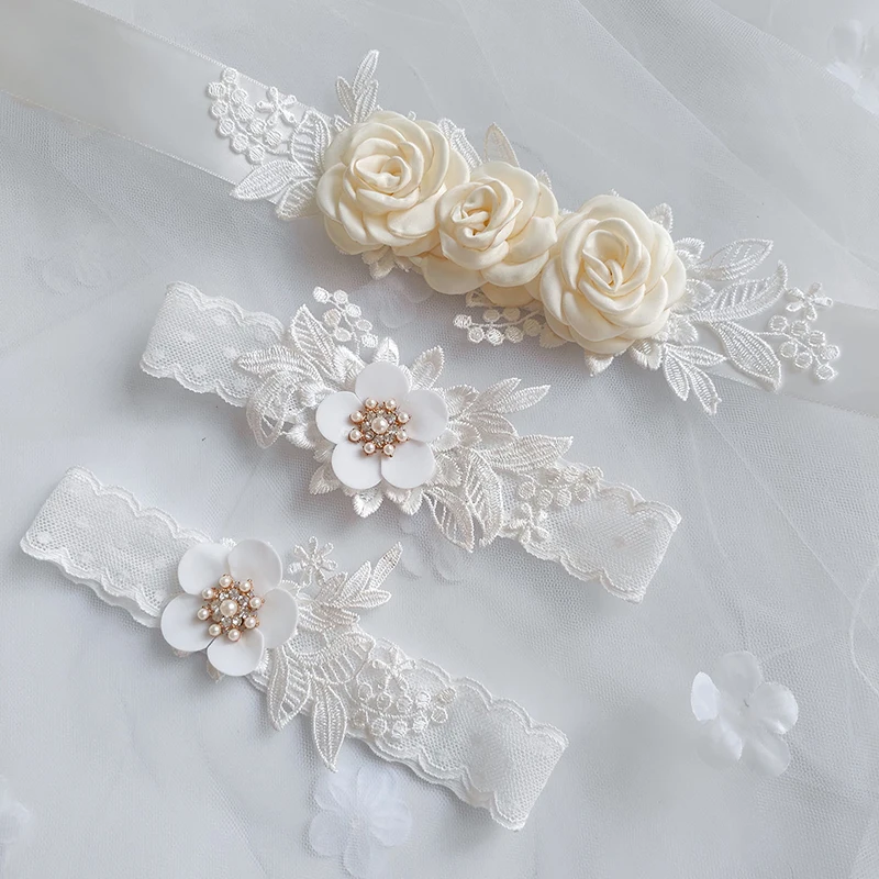 Wedding Belt Ornaments Waistband accessories lace belt wedding dress flower | Свадьбы и торжества