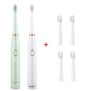 Sonic Electric Toothbrush Adults Smart Timer Rechargeable Whitening Tooth Brush Waterproof Teeth Care & Replaceable Brush Head