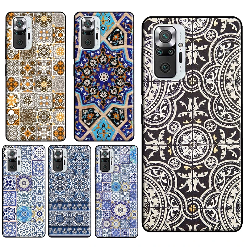 Чехол с марокканской плитой для Xiaomi Redmi Note 11 8 9 10 Pro Note 10S 8T 9S, чехол для Redmi 10 9 9T 9C 9A