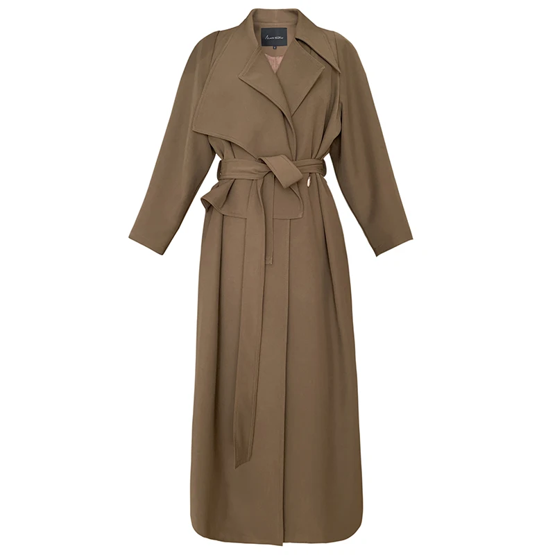 

Ветровка женская демисезонная длинная, Простой Модный Плащ в Корейском стиле, однотонная куртка, пальто DJ60WT