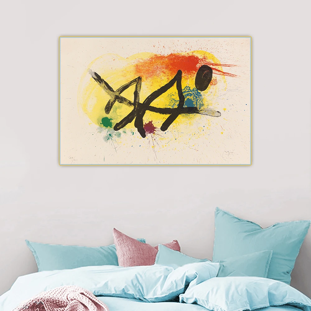 

Citon Joan Miro《Geneva.1961》Surrealism Canvas Art Oil Painting Artwork Poster Picture Background Wall Decor Home Decoration