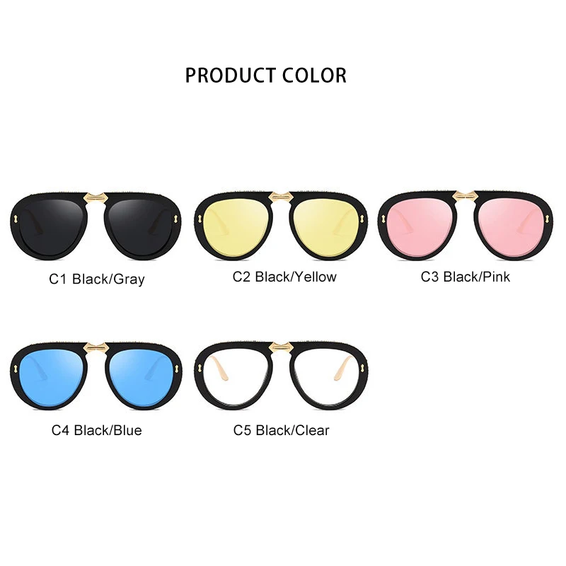 Женские солнцезащитные очки авиаторы Royal Girl брендовые Роскошные складные в стиле