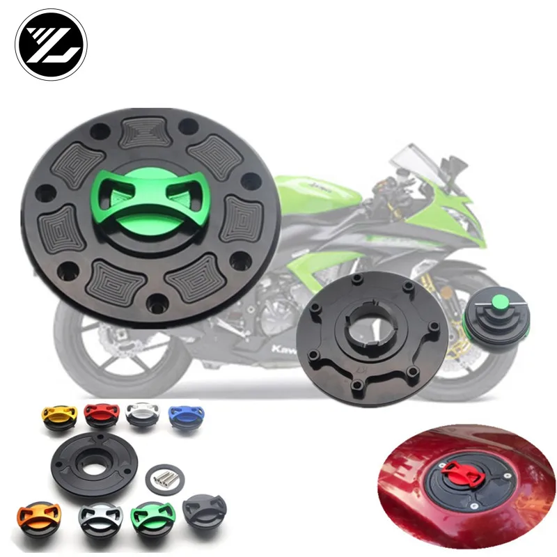 Алюминиевая крышка топливного бака CNC для мотоциклов KAWASAKI ZZR1100 ZX1100 ZR400-D1 EX-4 XANTHUS Ninja