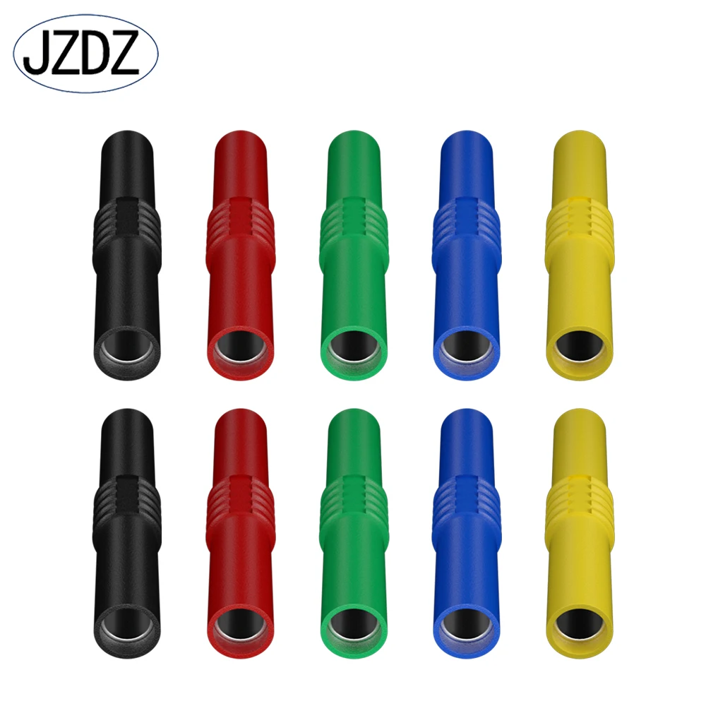 JZDZ-adaptador Banana hembra de 4mm, conector Conector acoplador de enchufe Banana aislado, J.20009, 10 Uds.