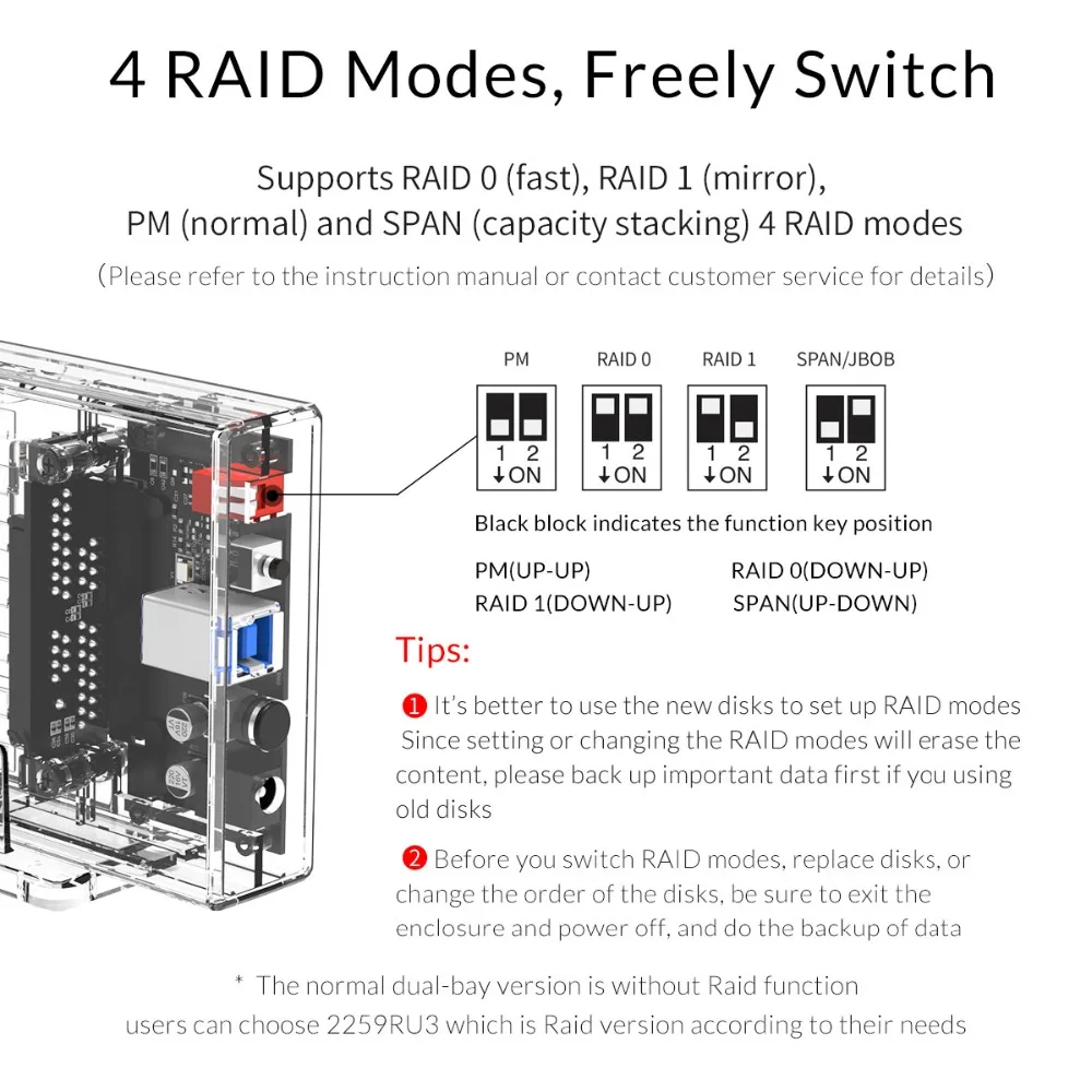 Корпус для жесткого диска ORICO 2 5 дюйма с функцией Raid прозрачный чехол SATA к USB 3 0