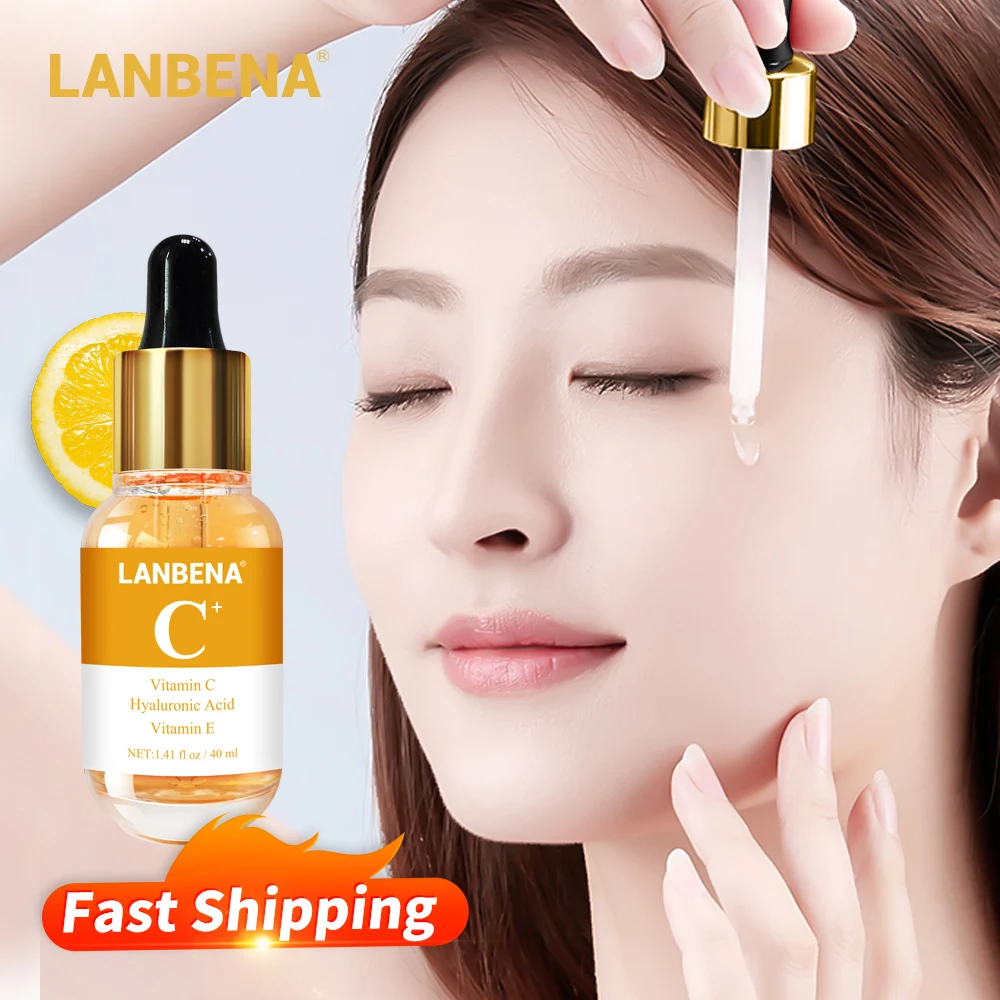 LANBENA эфирные масла Essential эфирные масла Сыворотка Витамин С отбеливающий экстракт для лица средство для удаления пятнышек выцветает темные пятна осветляет для питания кожи уход
