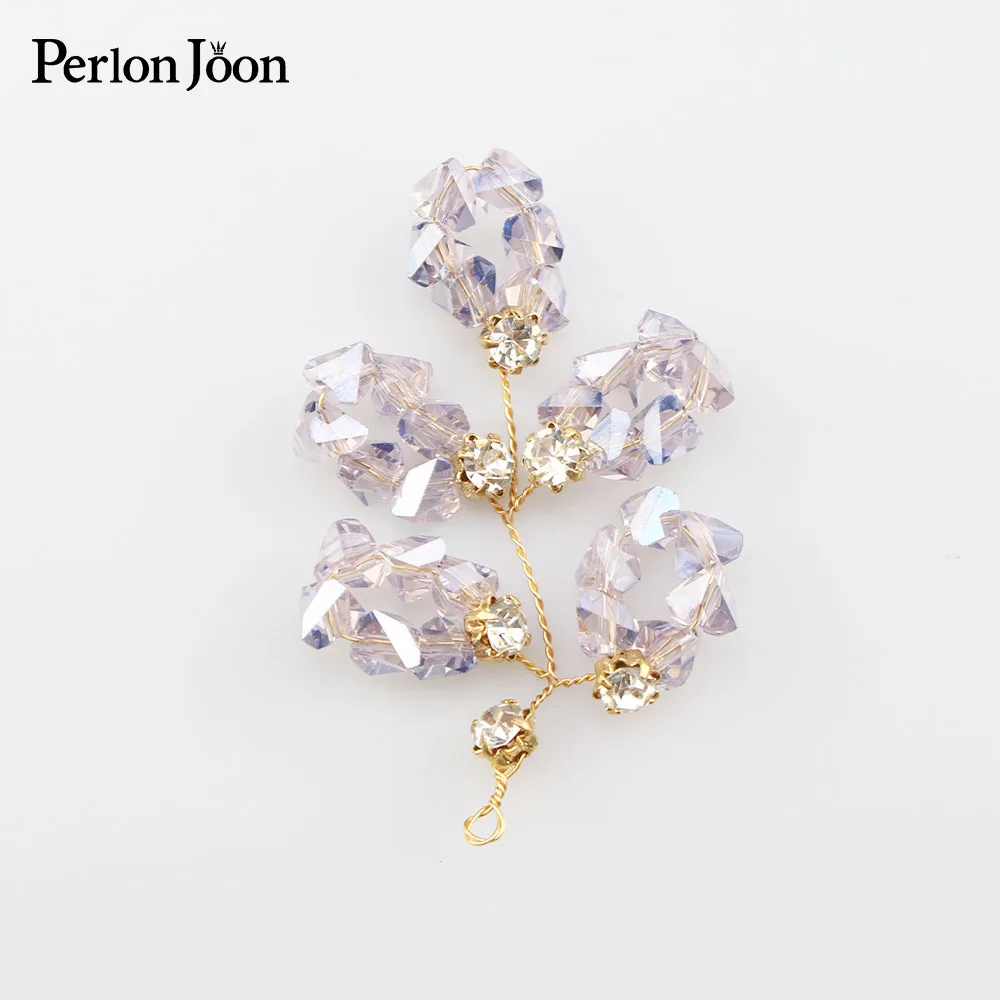 5PCS Crystal beaded handmade diy jewelry accessories fashion hair bow earrings brooch making SJ005 | Дом и сад