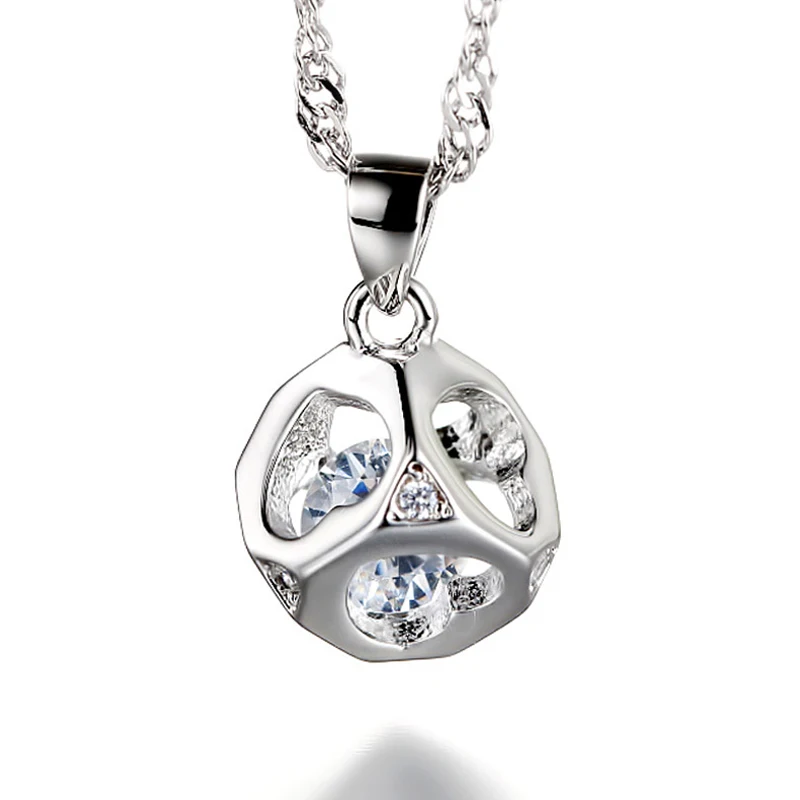 Ажурное волшебное квадратное ожерелье очаровательный белый фиолетовый кристалл