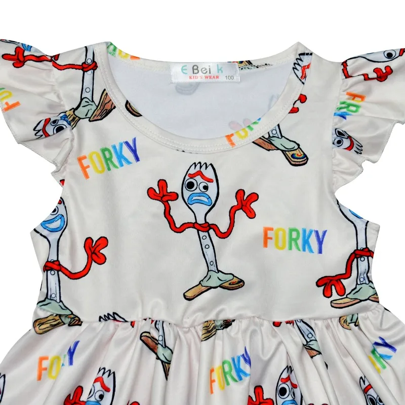 2020 Лидер продаж мультфильма История игрушек 4 вида рисунков платье для маленьких