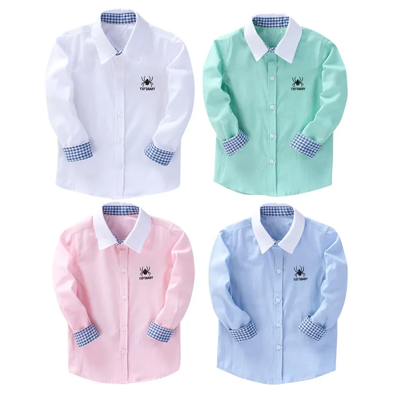 Детская рубашка Весенняя для маленьких мальчиков и девочек с длинным рукавом