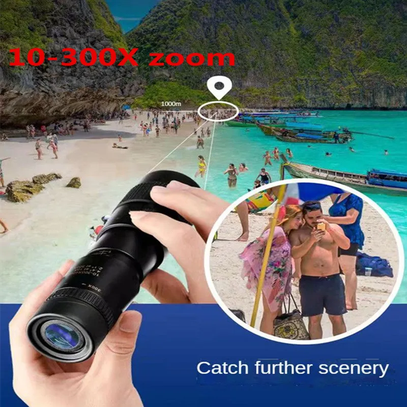 

300x40 HD Telescope Mobile Phone Photo Portable Tripod Monocular Zoom Telescope Retractable Mini Scope For Watching Moon Stars