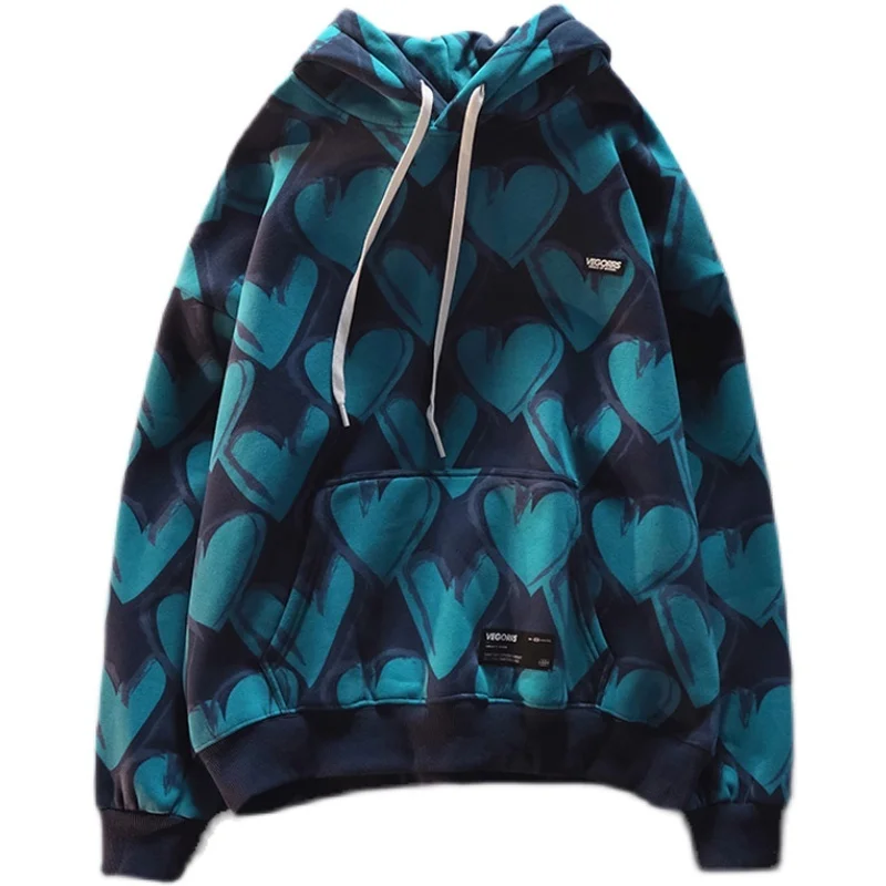 Женские толстовки с принтом Love модные шикарные топы капюшоном и передним