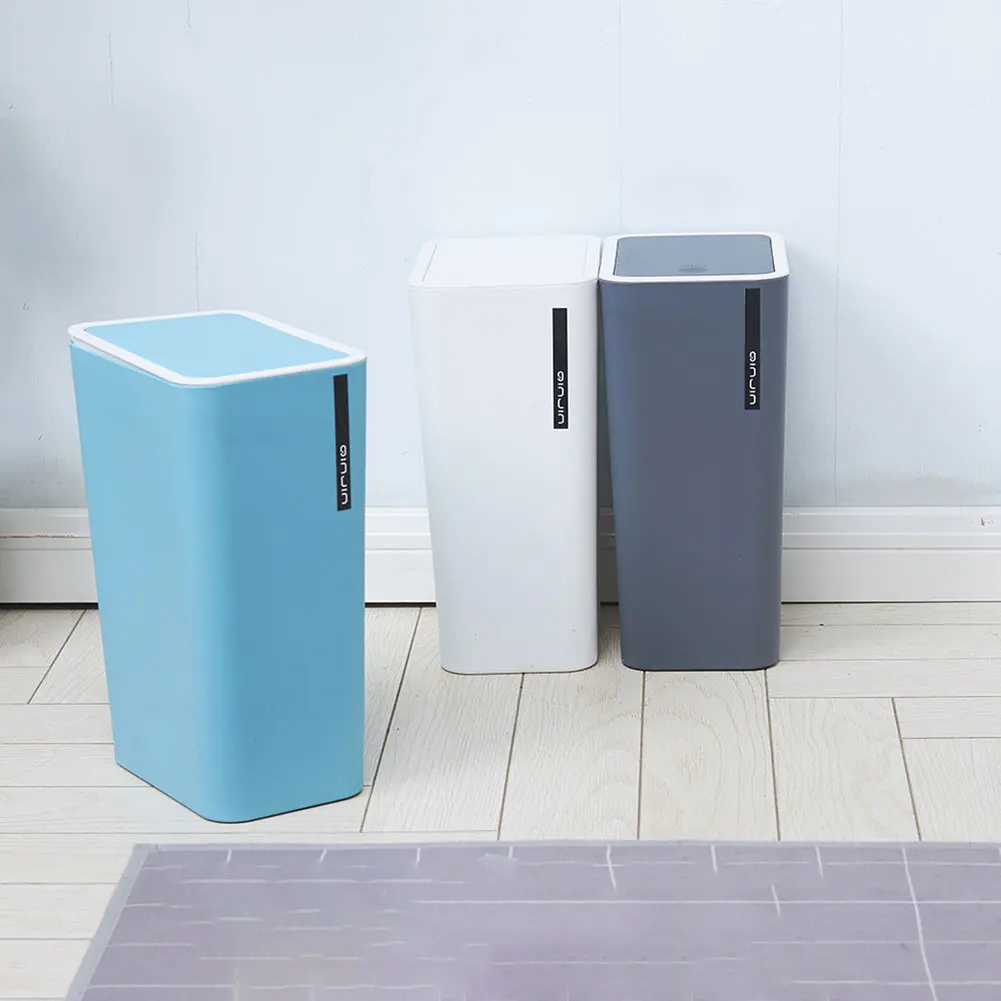 Кухня двери шкафа подвесная корзина для мусора с крышкой настенный корзины пуш