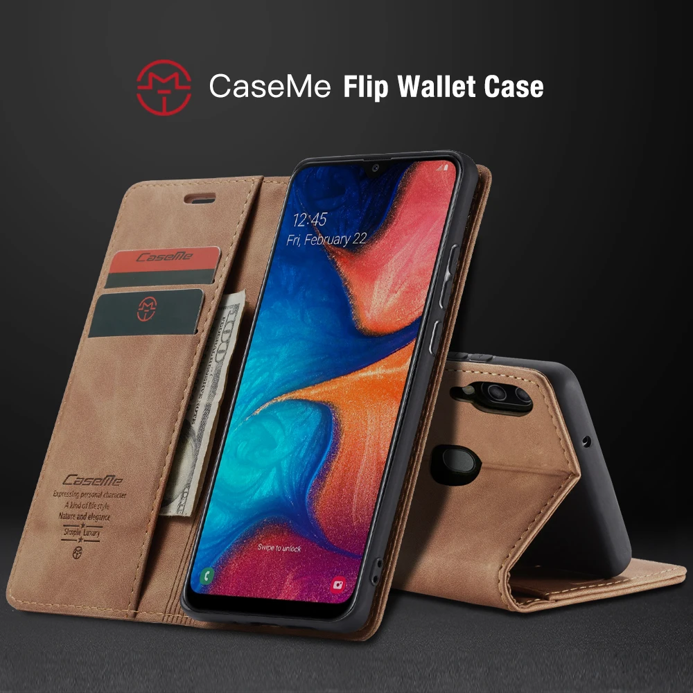 Кожаный чехол для samsung Galaxy A20 A20E A70 A50 A40 A30 A80 металлический чехол с логотипом S10 S10E Plus Роскошный чехол-книжка из искусственной кожи